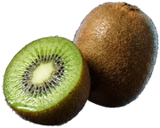 Kiwi, fotografado sobre fundo claro