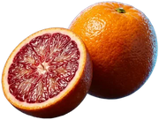 Laranja Moro, fotografado sobre fundo claro